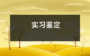 實習(xí)鑒定