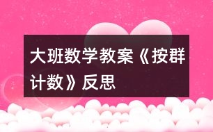 大班數(shù)學教案《按群計數(shù)》反思