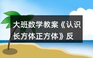 大班數(shù)學(xué)教案《認(rèn)識(shí)長(zhǎng)方體、正方體》反思