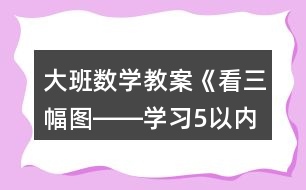 大班數(shù)學教案《看三幅圖――學習5以內(nèi)的加法》反思