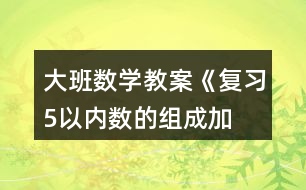 大班數(shù)學(xué)教案《復(fù)習(xí)5以內(nèi)數(shù)的組成、加減》反思