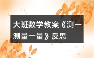 大班數(shù)學教案《測一測、量一量》反思