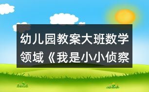 幼兒園教案大班數(shù)學領(lǐng)域《我是小小偵察兵》反思