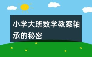 小學大班數(shù)學教案軸承的秘密