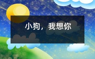 小狗，我想你