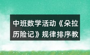 中班數(shù)學活動《朵拉歷險記》規(guī)律排序教案反思