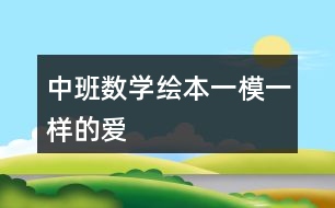 中班數(shù)學(xué)繪本一模一樣的愛(ài)