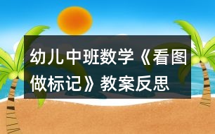 幼兒中班數學《看圖做標記》教案反思