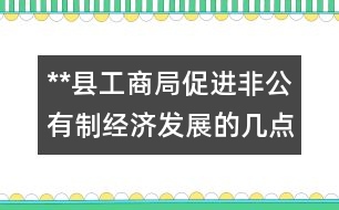 **縣工商局促進非公有制經(jīng)濟發(fā)展的幾點做法和體會