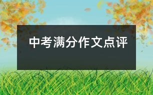 中考滿分作文點(diǎn)評(píng)