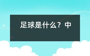 足球是什么？（中）