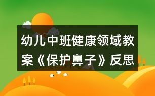 幼兒中班健康領(lǐng)域教案《保護鼻子》反思