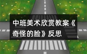中班美術欣賞教案《奇怪的臉》反思