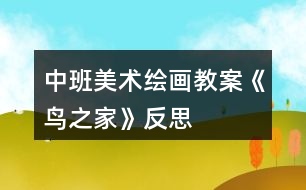 中班美術繪畫教案《鳥之家》反思
