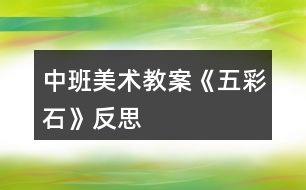 中班美術教案《五彩石》反思