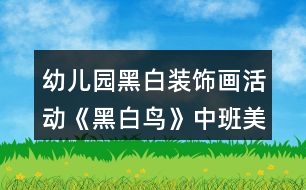 幼兒園黑白裝飾畫活動《黑白鳥》中班美術教案反思