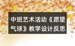 中班藝術(shù)活動《愿望氣球》教學(xué)設(shè)計(jì)反思