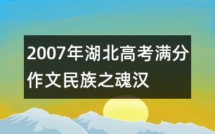 2007年湖北高考滿(mǎn)分作文：民族之魂——漢語(yǔ)