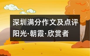 深圳滿分作文及點(diǎn)評：陽光·朝霞·欣賞者的眼光