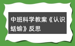 中班科學(xué)教案《認(rèn)識蛞蝓》反思