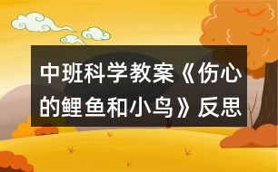 中班科學(xué)教案《傷心的鯉魚(yú)和小鳥(niǎo)》反思
