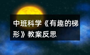 中班科學(xué)《有趣的梯形》教案反思