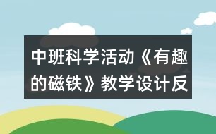 中班科學活動《有趣的磁鐵》教學設計反思