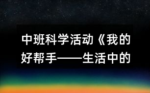 中班科學(xué)活動(dòng)《我的好幫手――生活中的夾子》教案反思