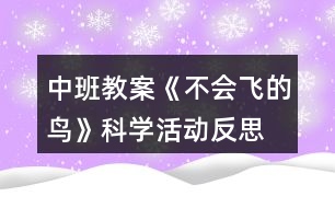 中班教案《不會(huì)飛的鳥(niǎo)》科學(xué)活動(dòng)反思