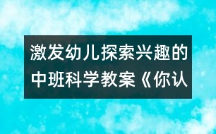 激發(fā)幼兒探索興趣的中班科學(xué)教案：《你認識我嗎？》