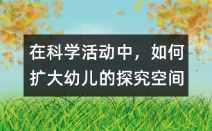 在科學(xué)活動(dòng)中，如何擴(kuò)大幼兒的探究空間