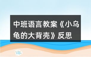 中班語言教案《小烏龜?shù)拇蟊硽ぁ贩此?></p>
<h3>1、中班語言教案《小烏龜?shù)拇蟊硽ぁ贩此?/h3><p> 【活動目標】</p><p> 1、欣賞故事《小烏龜?shù)拇蟊硽ぁ?,想象半球形物體的多種用途。</p><p> 2、了解人類可以從動物的一些特征中獲得啟發(fā)。</p><p> 3、通過語言表達和動作相結(jié)合的形式充分感受故事的童趣。</p><p> 4、讓幼兒嘗試敘述故事,發(fā)展幼兒的語言能力。</p><p> 【活動準備】</p><p> 1、材料準備:</p><p> (1)課件《小烏龜?shù)拇蟊硽ぁ?/p><p> (2)ppt</p><p> 2、經(jīng)驗準備:對烏龜?shù)耐庑翁卣骱土曅砸延谐醪降牧私狻?/p><p> 【活動過程】</p><p> 一、欣賞故事,引出主題。</p><p> 師:有一只小烏龜,它身上有一個大大的背殼,它身上的大背殼給它帶來一段有趣的故事,讓我們一起聽一聽。</p><p> 播放課件</p><p> 重點提問:</p><p> 1、故事中的松鼠媽媽用小烏龜?shù)拇蟊硽ぷ龀闪耸裁?</p><p> 2、小烏龜又把大背殼借給小山羊做什么呢?</p><p> 小結(jié):小烏龜?shù)拇蟊硽ぜ瓤梢宰鰮u籃,又可以當藥罐,它的大背殼用處可真多呀!</p><p> 二、分享交流,發(fā)揮想象。</p><p> 重點提問:</p><p> 1、小烏龜?shù)拇蟊硽な鞘裁葱螤畹?(半球形)像什么?</p><p> 2、如果你有一個大背殼,你會用它做什么呢?(講出它的用途)</p><p> 小結(jié):小朋友真聰明,想出這么多不同的內(nèi)容。</p><p> 三、結(jié)合生活,了解仿生。</p><p> 1、剛才我們小朋友講出了許多生活中半球形的東西,其實半球形的的東西有的可以美化我們的生活,有的可以給我們帶來許多方便?,F(xiàn)在讓我們一起去看看吧!(播放ppt)</p><p> 2、重點介紹雷達、衛(wèi)星接受器。(出示詞匯:仿生)</p><p> 小結(jié):其實在我們的身邊有許多東西都是模仿動物的外形和特征而制造的,這樣做能更好的服務于我們?nèi)祟?,以后我們再去找一找,然后把你的發(fā)現(xiàn)告訴大家。</p><p> 教學反思:</p><p> 幼兒非常喜歡聽故事,一聽老師說要講故事,都靜靜地坐在椅子上,眼神極渴慕地望著老師,都希望快一點聽老師講故事。在完整的欣賞了故事后,孩子們不由的發(fā)起了感慨,為此,教師讓孩子們互相說說自己對故事的看法,給幼兒創(chuàng)設了自由表達的空間,幼兒都積極發(fā)言,用語言表達著自己內(nèi)心的感受及自己的看法,隨后結(jié)合掛圖,分段欣賞故事,加深了幼兒對故事的理解。</p><h3>2、大班語言公開課教案《小烏龜?shù)拇蟊硽ぁ泛此?/h3><p> 名稱:小烏龜?shù)拇蟊硽?/p><p> 目標:</p><p> 1、通過對小烏龜大背殼的聯(lián)想,嘗試用語大膽表達自己的想法。</p><p> 2、體驗創(chuàng)編活動的快樂。</p><p> 3、培養(yǎng)幼兒思考問題、解決問題的能力及快速應答能力。</p><p> 4、培養(yǎng)幼兒有禮貌、愛勞動的品質(zhì)。</p><p> 準備:課件</p><p> 關(guān)鍵點:對堅硬的龜殼進行聯(lián)想,嘗試用語大膽表達自己的想法。</p><p> 環(huán)節(jié):</p><p> 1、經(jīng)驗交流,引入主題。</p><p> (1)這是什么?(背殼)</p><p> (2)又厚又硬的大背殼對小烏龜來說有什么用?</p><p> 2、過渡:下面我們就來聽故事“小烏龜?shù)拇蟊硽ぁ?。聽聽故事里小烏龜?shù)拇蟊硽び惺裁刺貏e的用處。</p><p> 3、聽聽講講,理解作品。</p><p> (1)故事里的小烏龜為什么經(jīng)常感冒?</p><p> (2)小松鼠不肯睡樹洞,松鼠媽媽看見滾來的大背殼,想想她會把大背殼當成什么?大背殼為什么能當小松鼠的搖籃?</p><p> (3)猜猜小烏龜聽了小山羊的話會怎么做?為什么?</p><p> (4)大背殼黑黑的,全是藥味。這樣的大背殼對生病的小烏龜來說會有什么用處呢?傾聽故事結(jié)尾。</p><p> (5)你喜歡小烏龜嗎?為什么?</p><p> 4、小結(jié):小烏龜十分善良,把自己的大背殼借給別人,幫了別人的大忙,真了不起,也因為這樣它得到了意外的收獲。</p><p> 5、續(xù)編結(jié)尾,激發(fā)想象。</p><p> (1)小朋友,小烏龜?shù)拇蟊硽こ讼駬u籃、鍋子,還像什么?(鳥窩、車子、雨傘……)</p><p> (2)如果你是小烏龜,你有一個半圓形的大背殼,你還想將大背殼借給哪個小動物?這個小動物可以用它做什么呢?接下面我們一起來編故事。老師先來編一段。下面請你像老師這樣將“小烏龜?shù)拇蟊硽ぁ边@個故事繼續(xù)編下去。幼兒自由編講。</p><p> (3)請個別小組代表講故事。</p><p> 附:故事《小烏龜?shù)拇蟊硽ぁ?/p><p> 小烏龜一生下來就發(fā)現(xiàn)自己和別人不一樣,因為它除了有一個小背殼之外,還有一個又厚又硬的大背殼,大背殼太大了,經(jīng)常掉下來,一掉下來小烏龜就會感冒。</p><p> 有一天小烏龜走著走著,忽然被一塊小石頭絆了一跤,大背殼骨碌一聲就掉了下來,向前滾去。小烏龜追呀追,遠遠的看見松鼠媽媽正在哄寶寶睡覺,寶寶哭著不肯睡樹洞。</p><p> 松鼠媽媽正犯愁呢!看見滾來的大背殼,她就用繩子將大背殼吊起來做了個小搖籃。</p><p> 松鼠寶寶笑瞇瞇地睡進搖籃里,一會就睡著了。小烏龜打了個大噴嚏,驚動了松鼠媽媽。</p><p> 松鼠媽媽趕緊把寶寶抱出來,對小烏龜說:“謝謝你的大背殼,讓我的孩子睡得那么香”小烏龜把大背殼背在背上連忙說:不用謝!不用謝!</p><p> 小烏龜走著走著,遇見了小山羊。小山羊愁眉苦臉的說:爺爺病了,沒有鍋子熬藥。</p><p> 小烏龜想了想,把大背殼借給了小山羊?;丶抑缶透忻傲恕?/p><p> 小烏龜正病著呢,小山羊來還大背殼了。</p><p> 這時的大背殼已經(jīng)熏得黑黑的,都看不出原來的摸樣了,再聞一聞全是藥味。奇怪的是,小烏龜一背上大背殼就有精神了,再喝一杯水,感冒就好了。小烏龜想:一定是山羊爺爺熬藥的時候,把藥熬到大背殼里去了,要不然自己的病怎么會好得那么快呢!果然,以后小烏龜感冒了,只要一背上大背殼,病就好了。</p><p> 活動反思:</p><p> 《聰明的烏龜》是一篇寓意很強、語言角色對比鮮明,形象生動的故事。通過故事中烏龜與狐貍的有趣對話,使得孩子懂得遇到困難和危險的時候,要機智、勇敢,動腦筋,想辦法解決問題。</p><p> 在敘述故事的過程中,我根據(jù)故事中出現(xiàn)的動物、對話,進行了夸張的講述,語言的不斷渲染,使幼兒加深了對本次活動開展的興趣。這為幼兒對故事的深入理解做了好的鋪墊。活動中我提出了幾個開放性的問題,能讓幼兒展開更多豐富的聯(lián)想,推理假設出各種不同的情節(jié)發(fā)展,并且能夠大膽地表述出來,但在表達的過程中,幼兒小班幼兒的語言發(fā)展不夠完善,因此,部分幼兒的表達不夠完整。</p><p> 如果在活動中能夠讓幼兒進行相關(guān)的情景表演,那么更能體現(xiàn)出氛圍,使幼兒不僅學習了故事中角色的簡單對話,更加深了對故事的理解。</p><h3>3、中班語言教案《小土坑》含反思</h3><p><strong>教學目標:</strong></p><p> 1.理解故事內(nèi)容,學說故事中動物的對話,學著講述故事。</p><p> 2.了解有趣的水中倒影現(xiàn)象。</p><p> 3.領(lǐng)會故事蘊含的寓意和哲理。</p><p> 4.培養(yǎng)幼兒大膽發(fā)言,說完整話的好習慣。</p><p><strong>教學準備:</strong></p><p> 認知準備:幼兒有玩水的經(jīng)驗</p><p> 材料準備:PPT,大水盆一只,動物頭飾人手一個,炫彩棒繪畫的動物,水粉顏料,刷筆</p><p><strong>教學重難點:</strong></p><p> 學說故事中的對話</p><p> 了解水中的倒影現(xiàn)象</p><p><strong>教學過程:</strong></p><p> 一、導入活動,引發(fā)興趣</p><p> ·出示PPT一,問:這是什么?理解:小土坑</p><p> · 小結(jié):在平坦的地面上有時會出現(xiàn)一個個凹下去的洞,這就是小土坑。</p><p> · 師:嘩啦啦,下雨了。雨停了以后,原本空空的小土坑里會有什么變化呢?(小土坑里會積滿了水)積滿水的小土坑會發(fā)生什么事情呢?我們一起來聽一聽故事吧(介紹故事名稱)。</p><p> 二、聽賞故事,初步理解</p><p> · 教師講述故事后提問:</p><p> 1、小土坑邊來了哪幾個動物?它們在小土坑里看見了什么?</p><p> 2、小動物們說得對嗎?你覺得它們在土坑里看見的是什么?</p><p> (學習詞語:倒影)</p><p> · 過渡語:小動物們到底有沒有掉進小土坑里呢?讓我們再來仔仔細細地聽一遍故事。</p><p> · 播放PPT,引導幼兒分段看畫面,再次欣賞故事。</p><p> 插問:小動物們看見了土坑里的小動物是怎么說,怎么做的?(引導幼兒傾聽,學說對話)</p><p> 教學重點:學說故事中的對話。</p><p> 三、學說對話,了解倒影</p><p> · 師:今天我們一起來作小演員,表演《小土坑》的故事,好嗎?</p><p> · 教師在教室中間放置裝滿水的大水盆,作為“小土坑”。出示各角色頭飾,引導幼兒自選動物角色。</p><p> · 教師講述故事旁白,引導幼兒根據(jù)故事的發(fā)展,分角色學說對話,并到“小土坑”旁低下頭看一看,親身感受水中倒影的現(xiàn)象。</p><p> 教學重點:學說故事中的對話。</p><p> 教學難點:了解水中的倒影現(xiàn)象。</p><p> 四、活動結(jié)束。</p><p><strong>活動反思:</strong></p><p> 本次活動從目標上看出是通過一個故事的闡述,從中為孩子提取想要的知識內(nèi)容。設計方案中的目標有多個知識點,教師在設計目標時把活動重點定位在學說角色之間的對話,并自主選者角色進行故事情景表演,也就是提高幼兒的語言表達能力。但在組織幼兒活動過程中教師忽略了幼兒的自主選擇。由于前一環(huán)節(jié)的不深入,因顯得重點不突出,流程無法緊緊圍繞目標而進行,活動不能層層推進,向深度發(fā)展。這一活動設計中目標不能發(fā)揮它應有的作用,不能給幼兒的思路引向深入,它只成為了設計方案中的一個擺設內(nèi)容,沒有更好地達到教學目標。</p><p> 總之,隨著新課程不斷的深入,其教學形式也相應發(fā)生了根本的變化。教學活動是實現(xiàn)新課程的唯一載體,如果不重視每個活動的目標和環(huán)節(jié)設計,高質(zhì)量的教學活動將是一句空話。為此,每位教師應引起警覺,活動前對教學目標和環(huán)節(jié)的設計應做深入推敲。</p><h3>4、中班語言教案《愛心小屋》含反思</h3><p><strong>活動目標:</strong></p><p> 1.理解故事,在看看、說說中體驗生活中人與人之間互助關(guān)心和幫助的快樂。</p><p> 2.愿意在別人有困難的時候幫助別人。</p><p> 3.通過教師大聲讀,幼兒動情讀、參與演,讓幼兒感知故事。</p><p> 4.萌發(fā)對文學作品的興趣。</p><p><strong>活動準備:</strong></p><p> 1.故事圖書:《愛心小屋》、玉樹地震的圖片。</p><p> 2.小愛心人手一個。</p><p> 3.背景輕音樂</p><p> 4.帶孩子關(guān)注身邊的好人好事。</p><p><strong>活動過程:</strong></p><p> 1.師幼問候</p><p> 2.出示故事圖書,閱讀封面,引入故事。</p><p> 教師:“瞧,這是什么?”</p><p> “咦?這房子和我們見過的有什么不一樣?”(愛心、房子、小屋)</p><p> “你覺得為什么叫它愛心小屋?”</p><p> 3.分段欣賞故事,激發(fā)幼兒想象,鼓勵幼兒大膽講述。</p><p> (1)翻看第一幅圖</p><p> 教師:“小區(qū)里新開了一家愛心小屋,大大的海報上寫著“有困難,請到愛心小屋來”。</p><p> 教師提問:“有一天,紅紅在干嗎?”“她的心情怎么樣?”</p><p> (2)翻看第二幅圖</p><p> 教師:“紅紅怎么了?為什么哭呀?”</p><p> “原來她心愛的布娃娃一只手臂被撕得綻開了一道縫,媽媽又不在家,她的心情怎么樣?”“紅紅急得直哭。你有什么辦法來幫助她呢?”</p><p> (3)翻看第三幅圖</p><p> 教師:“哭聲傳到了愛心小屋,一位阿姨來詢問紅紅出了什么事。紅紅會對阿姨說什么呢?”</p><p> (4)翻看第四幅圖</p><p> 教師:“阿姨會怎么說,又會怎么做?”</p><p> (5)翻看第五幅圖</p><p> 教師:“你們看,紅紅現(xiàn)在的心情怎么樣?”“娃娃縫好了,紅紅可高興了,她會怎么說?”阿姨說:“不用謝,不管誰有了困難,我們都會幫助他,因為幫助別人是一件很快樂的事情?!?/p><p> 教師小結(jié):“紅紅和阿姨都開心地笑了,因為幫助別人和得到別人的幫助都很快樂!”</p><p> 4.鼓勵幼兒當‘‘小小愛心大使”</p><p> (1)教師:“孩子們,能說說你們平時都是怎么幫助別人的?”</p><p> (2)出示有關(guān)玉樹地震的照片,激發(fā)幼兒幫助他們的愿望。教師:“災區(qū)的人們當時是怎樣的情況?”“想想我們可以怎么幫助他們?”</p><p> 師幼輪流說說自己的愿望,并把胸前的愛心貼在圖書上。</p><p> (3)總結(jié):“孩子們,你們真讓我感動。正是有了大家的幫助,他們才會很快有個溫暖的家。我相信我們班也會成為愛心小屋,一起用我們的實際行動幫助需要我們幫助的人!”</p><p><strong>活動延伸:</strong></p><p> (1)在班級繼續(xù)設立“愛心小屋”場景,鼓勵幼兒當“小小愛心大使”,對班級及小伙伴的物品進行日常整理、保管和簡單的修理。</p><p> (2)遇到困難時,可發(fā)動家長一起加入班級的“愛心小屋”。</p><p><strong>教學反思:</strong></p><p> 我首先讓幼兒觀察愛心小屋,猜想名稱的意思:為什么叫它愛心小屋?會發(fā)生什么事情?引導幼兒通過觀察圖片及自己生活經(jīng)驗來理解鄰居的意思,從而導出故事《我的好鄰居》,教師邊講述故事引導幼兒理解相關(guān)內(nèi)容:紅紅遇到什么困難了?阿姨會怎么說怎么做?換成是你會怎樣做?為什么?引導幼兒猜猜、說說理解故事情節(jié),其實也是引導幼兒回憶自己平時是如何對待遇到困難的朋友,這為幼兒理解故事核心道理作了鋪墊?;顒又杏變憾迷趧e人有困難的時候幫助別人,感受關(guān)心、幫助別人的快樂。</p><h3>5、中班語言教案《小雪花》含反思</h3><p><strong>活動目標:</strong></p><p> 1、萌發(fā)幼兒觀察雪的興趣和喜愛雪得情感。</p><p> 2、培養(yǎng)幼兒的理解力,提高幼兒的文學欣賞能力。</p><p> 3、引導幼兒理解散文詩的內(nèi)容,體會詩的情感,能夠聽錄音表演散文詩情境。</p><p> 4、領(lǐng)會散文詩的寓意和哲理。</p><p> 5、理解散文詩的內(nèi)容,豐富相關(guān)詞匯。</p><p><strong>重難點:</strong></p><p> 重點:是理解散文詩的內(nèi)容。</p><p> 難點:是體會詩的情感,表演散文詩的情境。</p><p><strong>活動準備:</strong></p><p> 錄音、優(yōu)美的音樂、雪花頭飾每人一個。</p><p> 課件、情景劇場,雪花若干。</p><p><strong>活動過程:</strong></p><p> 一、導入</p><p> 幼兒帶著雪花頭飾,跟老師聽《雪絨花》音樂表演。</p><p> 二、展開</p><p> 1、看照片生活經(jīng)驗講述:雪花是什么樣的?雪花落到手心里你有什么感覺?雪花的媽媽是誰?聽了散文詩后你就知道了。</p><p> 2、教師配樂朗誦第一遍,幼兒初步了解散文詩的內(nèi)容。(運用形象、簡潔的動作給以輔助)為什么說冬媽媽是 小雪花的媽媽呢?只有到了冬天,天冷的時候才會下雪,所以冬天是小雪花的媽媽?!靶⊙┗ㄊ窃鯓觼淼酱扒暗?一起學學它探頭探腦的動作。(提高趣味性)</p><p> 3、利用課件、聽錄音,請幼兒完整地欣賞第二遍。</p><p> (1)“散文中的小朋友喜歡小雪花嗎?詩中是怎樣說的?”(思考回答)</p><p> (2)為什么說小雪花會流淚?(雪花化成水后像眼淚)</p><p> (3)“這首散文詩美嗎?請小朋友在我們的情景劇場來表演這首散文詩的內(nèi)容”。兩位幼兒表演,其他幼兒嘗試為表演的幼兒配音。</p><p> 鼓勵幼兒用好聽的聲音大聲為表演的幼兒配音。</p><p> 三、嘗試仿編詩歌</p><p> 激發(fā)興趣:問孩子喜歡雪花嗎?請幼兒像詩中說的那樣也說一句話。</p><p> (1)幼兒自由組成小組,練習仿編,教師引導。</p><p> (2)小組相互交流練習。</p><p> 四、結(jié)束</p><p> 快樂的冬天除了會下雪我們可以打雪仗,還有快樂的節(jié)日“圣誕節(jié)”要過,讓我們一起用美麗的小雪花來裝飾教室吧!</p><p><strong>活動延伸:</strong></p><p> 在音樂區(qū)里玩音樂游戲《小雪花》:</p><p> 教師佩帶“北風”字卡扮演北風阿姨,幼兒扮演小雪花,一起玩音樂游戲《小雪花》。</p><p><strong>活動反思</strong></p><p> 為了激發(fā)幼兒的學習興趣,我以“雪花”這一主題為線索貫串整個教學過程。很自然的過渡到展開這一環(huán)節(jié)。這一環(huán)節(jié)的重點是讓幼兒欣賞雪景圖,加深對雪的喜愛之情。然后引導幼兒在欣賞雪景圖得基礎上,導入主題——小雪花。重點定于:理解兒歌內(nèi)容,激發(fā)對雪的喜愛, 感受作品優(yōu)美的意境。在這個過程中,我利用幻燈片,讓幼兒欣賞,活動的難點定于:通過學習作品,大膽的對兒歌進行創(chuàng)編,發(fā)揮幼兒想象力,在此過程中我先讓幼兒通過觀看雪景圖的幻燈片加深對雪的喜愛,對欣賞了雪景得基礎上回憶有關(guān)雪的記憶,對雪花有一個比較直觀的認識后,引導幼兒想象雪花飄落時的優(yōu)美,它會飄落到哪兒?鼓勵幼兒大膽想象,培養(yǎng)幼兒的想象力和思維能力。并直接數(shù)詞兒歌——小雪花。帶領(lǐng)幼兒一起欣賞,一起學習。同時通過學習兒歌,大膽想象,大膽創(chuàng)編。培養(yǎng)了幼兒的創(chuàng)造力,提高了幼兒的口語表達。課件中比較直觀、形象。讓幼兒更清晰、明了的基礎上學習兒歌。充分體現(xiàn)了師生互動,生生互動。既掌握了兒歌,又讓幼兒心情愉悅,使課堂氣氛達到了**。</p><h3>6、中班語言教案《小花籽找快樂》含反思</h3><p><strong>活動目標</strong></p><p> 1、理解并欣賞作品,了解小花籽尋找快樂的經(jīng)歷。初步學習句式:“快樂,快樂,我給大家××,大家喜歡我?!?/p><p> 2、參與談話活動,樂于在集體面前大聲自然地表達自己的快樂。</p><p> 3、懂得為大家做好事,自己會得到快樂的道理。</p><p> 4、通過語言表達和動作相結(jié)合的形式充分感受故事的童趣。</p><p> 5、能自由發(fā)揮想像,在集體面前大膽講述。</p><p><strong>活動準備</strong></p><p> 1、根據(jù)故事內(nèi)容制成幻燈片、影屏展示臺。</p><p> 2、每人一個漢字小花籽頭飾。</p><p> 3、字卡:小花籽、太陽、小鳥、蜜蜂、青蛙、雪山、大河、草原。</p><p><strong>活動過程</strong></p><p> (一)幼兒帶著頭飾隨音樂“蝴蝶找花”入場。</p><p> (二)教師出示小花籽:“今天老師要給大家講一個有關(guān)小花籽的故事。”</p><p> (三)教師有表情地講述故事的第一、二自然段,提問:</p><p> 1、故事中的小花籽從媽媽的懷里蹦了出來,它要做什么?(出示字卡“快樂”)</p><p> 2、你們知道什么叫快樂嗎?(讓幼兒根據(jù)自己的理解來解釋)</p><p> (四)播放幻燈片,再次欣賞故事的第一、二自然段,提問:</p><p> 1、小花籽在尋找快樂的路上遇到了誰?它們是怎么說的?(要求幼兒用作品中的語言連貫地回答,拿著字卡分別學說角色的對話)</p><p> 2、太陽、小鳥、蜜蜂、青蛙為什么感到快樂?(在討論中讓幼兒懂得,因為它們?yōu)榇蠹易龊檬?,大家喜歡他們,所以它們感到快樂)</p><p> (五)學習角色對話。</p><p> 師:我們一起來學學它們說的話吧。請拿出字卡,說說字卡上的寶寶的話,然后再與你旁邊的朋友交換著再說一說。</p><p> 幼兒說角色對話,教師巡回指導。</p><p> 過渡語:小花籽看到大家都找到快樂,它也要去尋找自己的快樂。我們一起來聽聽,它是怎樣尋找到快樂的?</p><p> (六)欣賞故事的后半部分,提問:</p><p> 1、小花籽最后找到快樂了嗎?它是怎樣做的?</p><p> 2、小花籽是有誰幫忙的?它們飄過哪些地方? (出示字卡:大河、草原、雪山,幼兒回答后,并找相應字卡)</p><p> 3、小花籽最后在哪兒留下來了,為什么?(結(jié)合字卡進行)</p><p> 4、教師小結(jié):小花籽知道只有為大家做好事,大家才會喜歡它,自己才會得到快樂。</p><p> 過渡語:現(xiàn)在我們完整地聽完這個故事,然后告訴我你們感到快樂的事。</p><p> (八)結(jié)合課件,完整欣賞故事,請幼兒談談自己感到快樂的事,加深對快樂含義的理解。</p><p> (九)教師講評,請每個小朋友戴上頭飾扮演小花籽,去詢問幼兒園的其他工作人員是否快樂,鼓勵幼兒大方地與他人交往。</p><p> 師:那我們一起去問問幼兒園里的老師們是否快樂吧。來,我們出發(fā)吧。</p><p> 幼兒隨音樂退場。</p><p> 快樂是幼兒最常感受到的一種情緒體驗,但快樂的涵義是廣泛的。中班的孩子,因為年齡的關(guān)系,在很多時候,往往都只想到自己,而忽視了別人,而能夠在幫助別人的過程中體驗到幫助別人的快樂,這種體驗對于幼兒的成長也起著很重要的作用。于是我選擇了語言活動《小花籽找快樂》,雖然這個教材比較老了,但是這個故事它采用了擬人的手法,把“小花籽”尋找快樂的經(jīng)過描寫的形象逼真,又通過生動、有趣的角色對話,能讓幼兒充分感受到作品的思想感情,最終讓幼兒升華到懂得為大家服務,幫助別人才是真正的快樂的境界。</p><p> 我在課前自己制作了《小花籽找快樂》的PPT課件,將整個故事融合進去,既可以完整欣賞,又能分段播放,由于課件的圖片比較鮮艷、生動,所以觀賞課件更能有效激發(fā)幼兒的學習興趣。在整個活動中,我創(chuàng)設寬松的語言氛圍,通過讓幼兒欣賞故事,學說并表演故事對話,讓幼兒多說,敢說,樂說,發(fā)展幼兒的思維,又通過表達自己的快樂將幼兒原有的經(jīng)驗進行提升,懂得為別人做好事,別人快樂,自己也快樂的道理,努力在幼兒心靈播下愛的種子。</p><p><strong>活動反思:</strong></p><p> 在活動中,我發(fā)現(xiàn)幼兒的生活經(jīng)驗不能很好地進行描述,孩子們沒能積極地參與到討論中來。而此時,教師沒能通過表情、動作等讓幼兒感受快樂,使得孩子們只能停留在童話故事的欣賞理解中,而不能很好地將故事中的“快樂”遷移到生活中來。幼兒語言能力的發(fā)展是在日常生活的運用過程中發(fā)展起來的,這次組織的語言活動只是語言教育的一種途徑,今后需要在日?;顒又袨橛變禾峁┫胝f、敢說、喜歡說、有機會說的環(huán)境。</p><h3>7、中班語言教案《小螞蟻》含反思</h3><p><strong>活動目標:</strong></p><p> 1、熟悉故事內(nèi)容,喜歡并理解故事里小螞蟻勤勞、快樂,愛合作的性格特征。</p><p> 2、不斷改進觀察方法,解決一個螞蟻觀察過程中碰到的問題,嘗試并利用圖畫線索預測故事內(nèi)容。</p><p> 3、仔細觀察畫面,嘗試用恰當詞匯描述小螞蟻的動作,初步理解動詞“拉”“推”“搬”“抬”“撐”和“搖”的含義,學習并運用句式“我們……”</p><p> 4、欣賞并理解故事,能在集體前復述故事。</p><p> 5、鼓勵幼兒大膽的猜猜、講講、動動。</p><p><strong>教學準備:</strong></p><p> 1、經(jīng)驗準備:幼兒在教師的指導下參與一些觀察實踐活動,例如螞蟻覓食、搬家等等讓孩子們興致勃勃地觀察、動手,去研究問題,探索新知,尋求發(fā)現(xiàn)。</p><p> 2、材料準備:小書人手一本、螞蟻搬家圖片、大書、碟片一張</p><p><strong>教學過程:</strong></p><p> 一、幼兒到戶外自由探索,解決問題。</p><p> 1、孩子們自由觀察螞蟻,教師提問:“看看你發(fā)現(xiàn)了什么?你看到的螞蟻是生活在什么地方的?螞蟻在搬運食物的過程中是一只還是大家一起?現(xiàn)在我們一起到戶外找找看吧!”</p><p> 2、幼兒分組進行觀察探索,在活動中教師巡回指導。</p><p> 3、師幼之間互相交流觀察結(jié)果,為第二課時的學習做一個學習鋪墊。</p><p> 二、教師拋出問題“思維想象并用,觀圖激趣,質(zhì)疑引入”。</p><p> 1、教師出示螞蟻圖,師生共同回顧上節(jié)課觀察內(nèi)容及結(jié)果與之作比較。</p><p> 上節(jié)課,我們一起觀察了螞蟻,都知道了螞蟻是怎么搬運食物的,那你們喜歡它嗎?為什么?</p><p> 2、出示大書,倒敘的方法解釋分析文本。</p><p> 第八頁(最后一頁):提問:孩子們,通過上節(jié)課的觀察你知道小螞蟻都經(jīng)過了哪些地方嗎?請你們根據(jù)大書中的場景位置找出正確順序,(用數(shù)字1--5依次標記好場景圖的順序)并說說為什么?</p><p> 根據(jù)孩子們的講述,結(jié)合讀本提問:請你們到書中去找找,第幾頁是第1、2、3、4、5幅場景圖中的分別講述的是小螞蟻在做什么的內(nèi)容?</p><p> 發(fā)放小書,孩子們自己找答案,師幼共同討論,重點講述場景(1、3、5)幅圖畫中的內(nèi)容,將讀本中(2、5)頁中的內(nèi)容作連接想象結(jié)合生活中情景請孩子們想象什么時候會這樣做?2頁中學習句型“我們……”讀本中(4、)頁小螞蟻的舉措為什么會是這樣與之前發(fā)生了什么變化,為什么?小螞蟻怎么拿這些小米粒?接下來它們會做什么呢?再次重復學習句型“我們……”(引導幼兒觀察發(fā)現(xiàn)兩只螞蟻發(fā)現(xiàn)了碎餅干,其中一只正在觸碰同伴的觸角,并推測后續(xù)情節(jié)。)</p><p> 第七頁:它們在干什么?怎么過河的?它們要把碎餅干運到哪兒呢?</p><p> 3、梳理故事。</p><p> 一群小螞蟻從洞里出來找食物,它們找到了姐姐的毛線團,哥哥的故事書,但是它們都推不動,后來它們又發(fā)現(xiàn)弟弟的剩飯粒、妹妹的碎餅干,它們就一起齊心協(xié)力把弟弟妹妹掉的東西都抬進了洞里。</p><p> 三、比較討論,加深認識,課外延伸。</p><p> 1、談一談:結(jié)合幼兒觀察,師生共同討論螞蟻還有什么生活習性,螞蟻搬家會給我們一些什么生活經(jīng)驗的啟示(螞蟻搬家,要下雨了、螞蟻覓食同時引導幼兒學習同伴之間要互相幫助,團結(jié)友愛)。</p><p> 2、玩螞蟻搬家的游戲,孩子們共同體驗。</p><p><strong>活動反思:</strong></p><p> 優(yōu)點:</p><p> 1、本堂活動完整的上下來,最大的收獲就是我們班孩子在整理自己的物品方面有了很大的進步,孩子們還像小螞蟻學習互幫互助,而且還知道了看到成群結(jié)隊的螞蟻搬家就知道要下雨了。</p><p> 2、能將書本中的動詞和句式運用于生活中,進行語詞創(chuàng)編。</p><p> 3、把讀本用倒敘顛倒來進行授課,能更好的激發(fā)孩子們的閱讀欲望和興趣。</p><p> 不足:在教學中在引導孩子們找到頁與頁之間的聯(lián)系方面沒有做重點的講述。</p><p> 措施:讀本中的每一頁都有聯(lián)系,而且環(huán)環(huán)相扣,首先要教師對讀本非常熟悉,還要認真分析本班幼兒的能力來定;另外在教學活動的設計中可以多云用些開放性的問題做引導,把問題放寬讓孩子們自由發(fā)揮。</p><h3>8、中班語言教案《小蝌蚪找媽媽》含反思</h3><p><strong>活動目標:</strong></p><p> 1.安靜地傾聽故事,知道故事名稱,理解故事內(nèi)容,發(fā)展觀察、比較的能力。</p><p> 2.根據(jù)小蝌蚪找媽媽的內(nèi)容,學習表演。</p><p> 3.引導幼兒細致觀察畫面,激發(fā)幼兒的想象力。</p><p> 4.樂意觀看表演,感受游戲的樂趣。</p><p><strong>活動重點難點:</strong></p><p> 活動重點:</p><p> 理解故事內(nèi)容。</p><p> 活動難點:</p><p> 在理解故事內(nèi)容的基礎上學習表演故事。</p><p><strong>活動準備:</strong></p><p> 1.《樂園》圖譜,《小蝌蚪找媽媽》課件.</p><p> 2.小蝌蚪頭飾若干(鴨媽媽、鯉魚媽媽、烏龜媽媽、青蛙媽媽、一群蝌蚪等貼絨教具一套,頭飾一套)</p><p><strong>活動過程:</strong></p><p> 一、引出課題,激發(fā)幼兒興趣</p><p> 1.今天,樂園里來了許多朋友,小朋友看看是誰呀?</p><p> (熊媽媽、小熊;鴨媽媽、小鴨;雞媽媽、小雞……)</p><p> 2.“小動物們在樂園里玩得可高興了。天漸漸地黑了,小動物們也陸續(xù)回家,小雞、小鴨玩累了,也想回家了,可怎么也找不到媽媽了,急得要哭了?!毙∨笥言敢鈳托‰u、小鴨找到媽媽嗎?</p><p> 3.小動物們都有了自己的媽媽,你們想知道小蝌蚪的媽媽是誰呀?聽了故事就明白了。</p><p> 二、教師有表情地完整講述故事。</p><p> 故事里有誰?</p><p> 三、教師出示池塘背景圖,按故事內(nèi)容,引導幼兒講述故事。</p><p> 1.小蝌蚪在池塘里游樂的時候,先遇到了誰?(鴨媽媽)</p><p> (教師根據(jù)幼兒的回答邊在背景圖上貼上相應的教具)</p><p> 2.鴨媽媽怎么對小蝌蚪說的?</p><p> (這里可以叫小朋友一起來說鴨媽媽的話。)</p><p> 3.謝過了鴨媽媽,小蝌蚪把誰當成了媽媽?(鯉魚媽媽)(出示貼絨教具)</p><p> 4.鯉魚媽媽怎么說?(幼兒重復鯉魚媽媽說的話)</p><p> 5.小蝌蚪又把誰當成了媽媽?(烏龜媽媽,出示教具)</p><p> 6.烏龜媽媽怎么說?小蝌蚪找到媽媽了嗎?小蝌蚪的媽媽是誰?小蝌蚪和媽媽那些地方不一樣?(請幼兒說說小蝌蚪和青蛙的外形特征)</p><p> 四、師幼一起完整講述故事</p><p> 1.按圖片內(nèi)容和幼兒一起復述“小蝌蚪怎樣找到媽媽”中的一些情節(jié)。</p><p> 2.個別幼兒講述(鴨媽媽、鯉魚媽媽、烏龜媽媽說的話)</p><p><strong>課后反思:</strong></p><p> 事先準備好五幅畫,分別為小蝌蚪、長了兩條前腿的蝌蚪、長了前腿和后腿 的蝌蚪、尾巴變短的青蛙、小青蛙。通過幼兒看圖引導孩子說出小蝌蚪的變化過程,教師相機貼出對應的圖片。要求要求用上先、再、接著、最后,說小蝌蚪的生長過程。這樣孩子掌握小蝌蚪變成青蛙的過程時就輕松自如,毫不吃力?;顒又校冶M量讓孩子自己說,自己問,進一步提高孩子的語言能力。最后還請孩子分角色表演了一次,孩子都很開心。</p><h3>9、中班語言教案《小水滴旅行記》含反思</h3><p><strong>活動目標:</strong></p><p> 1.理解故事內(nèi)容,初步了解水--水蒸氣--水的變化過程。</p><p> 2. 根據(jù)故事內(nèi)容,嘗試用圖片貼出小水滴的旅行過程。</p><p> 3. 在參與小水滴旅行的游戲活動中,培養(yǎng)幼兒探究大自然的興趣。</p><p> 4. 愿意交流,清楚明白地表達自己的想法。</p><p> 5. 鼓勵幼兒敢于大膽表述自己的見解。</p><p><strong>活動重點難點:</strong></p><p> 活動重點:</p><p> 理解故事內(nèi)容,初步了解水--水蒸氣--水的變化過程。</p><p> 活動難點:</p><p> 根據(jù)故事內(nèi)容,嘗試用圖片貼出小水滴的旅行過程。</p><p><strong>活動準備:</strong></p><p> 1.課件《小水滴旅行記》</p><p> 2.小水滴圖片若干;4幅小水滴旅行圖片若干份3. 音樂《去郊游》 《火車開了》</p><p><strong>活動過程:</strong></p><p> 一、開始部分:談話,引出活動內(nèi)容師:小朋友,你們喜歡郊行嗎?現(xiàn)在老師帶你們一起去郊游好嗎?(《去郊游》的音樂響起,老師帶幼兒邊做動作邊進入活動室。)師;哇,小朋友們快來看這是什么呀?</p><p> (老師帶幼兒到事先設計好的場地,有許多的小水滴。)師:小水滴你在這干什么?</p><p> 師模仿小水滴的聲音答:(小朋友好!我和你們一樣喜歡旅行,這次我很想到天上去旅行,你們說行嗎?我該怎么去呢?誰能幫我想想辦法?</p><p> 幼:自由回答師:小朋友們真棒,都能開動小腦筋幫小水滴想辦法?,F(xiàn)在,王老師就請小朋友聽聽《小水滴旅行》的故事。</p><p> 二、基本部分:聽故事,理解故事內(nèi)容教師講述故事,幼兒傾聽故事(播放課件、放靜音)</p><p> 1. 講述故事師提問:</p><p> a小水滴的家在哪兒?</p><p> b太陽照著小水滴,小水滴覺得怎么樣?它們的身體變的怎么樣了?變成了什么?</p><p> c許多小水滴變成水蒸氣升到天空后碰到了一起,變成了什么?</p><p> d 飛到很高的天空,小水滴覺得很冷,它們怎么辦?又變成了什么?</p><p> 2.播放有聲課件,完整欣賞故事師: 小朋友回答得真棒,現(xiàn)在讓小水滴自己講講它的旅行故事吧!(播放課件)師幼共同小結(jié):小水滴旅行的故事聽完了,我們一塊說說,小水滴是怎樣旅行的?(由水-水蒸氣-云-雨-水)3.游戲(1)角色表演游戲a 師:哎,這兒就是小水滴的家-小溪,有誰愿意做小水滴,和我這個水滴媽媽一塊旅行去。</p><p> b 教師邊講故事,邊帶領(lǐng)幼兒用肢體動作表現(xiàn)水滴變化過程的狀態(tài)。(還可以給幼兒拍照)(2)操作游戲師:小朋友和小水滴一塊旅行快樂嗎?(快樂)小水滴也很開心。可她還有一件事情想請我們幫忙,我們安靜下來聽聽看,好嗎?</p><p> 師模仿小水滴口吻: