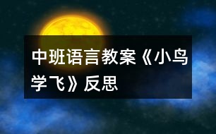 中班語(yǔ)言教案《小鳥學(xué)飛》反思
