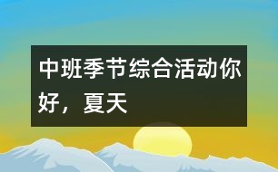 中班季節(jié)綜合活動(dòng)：你好，夏天