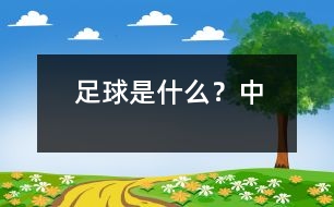 足球是什么？（中）