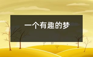 一個有趣的夢