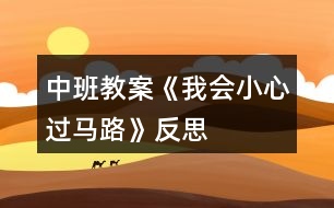 中班教案《我會(huì)小心過馬路》反思
