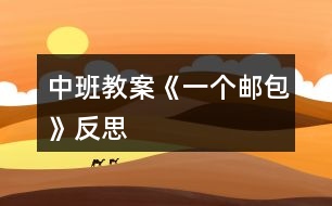 中班教案《一個郵包》反思