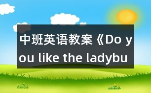 中班英語教案《Do you like the ladybug？》