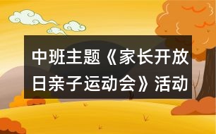 中班主題《家長開放日親子運(yùn)動(dòng)會(huì)》活動(dòng)反思