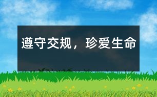 遵守交規(guī)，珍愛生命
