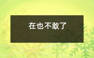 在也不敢了