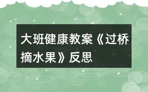 大班健康教案《過(guò)橋摘水果》反思