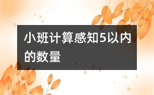 小班計(jì)算：感知5以?xún)?nèi)的數(shù)量