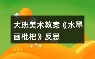 大班美術(shù)教案《水墨畫(huà)枇杷》反思