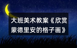大班美術(shù)教案《欣賞蒙德里安的格子畫(huà)》反思