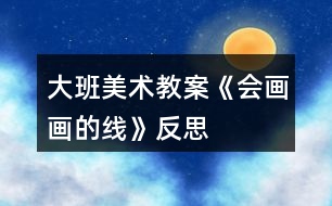 大班美術(shù)教案《會(huì)畫(huà)畫(huà)的線》反思