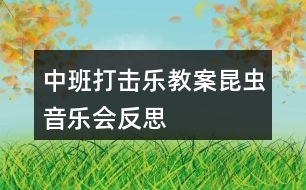 中班打擊樂(lè)教案昆蟲(chóng)音樂(lè)會(huì)反思