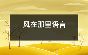 風(fēng)在那里（語言）