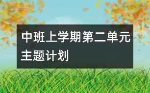 中班上學(xué)期第二單元主題計劃
